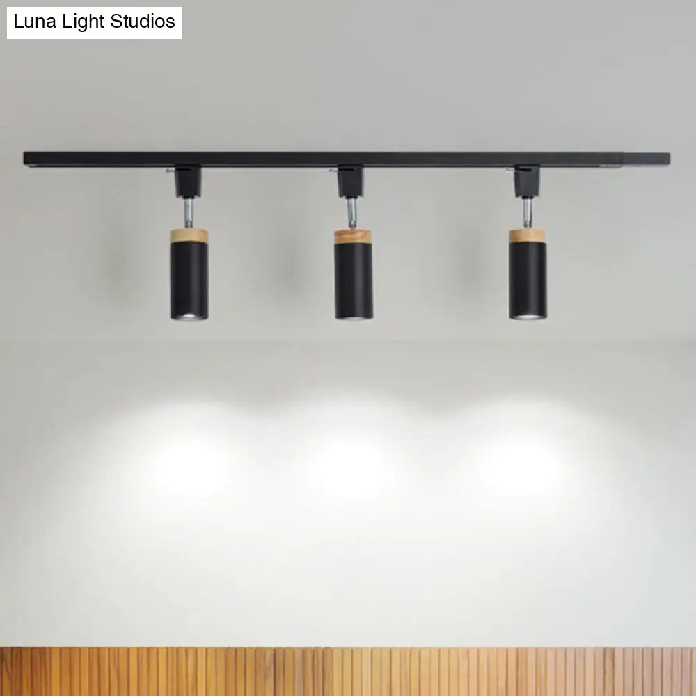 DecorBites™ DecorBites™ Modern Tubular Track Light for Commercial Use - Metal Spotlight with Semi-Mount Ceiling Design