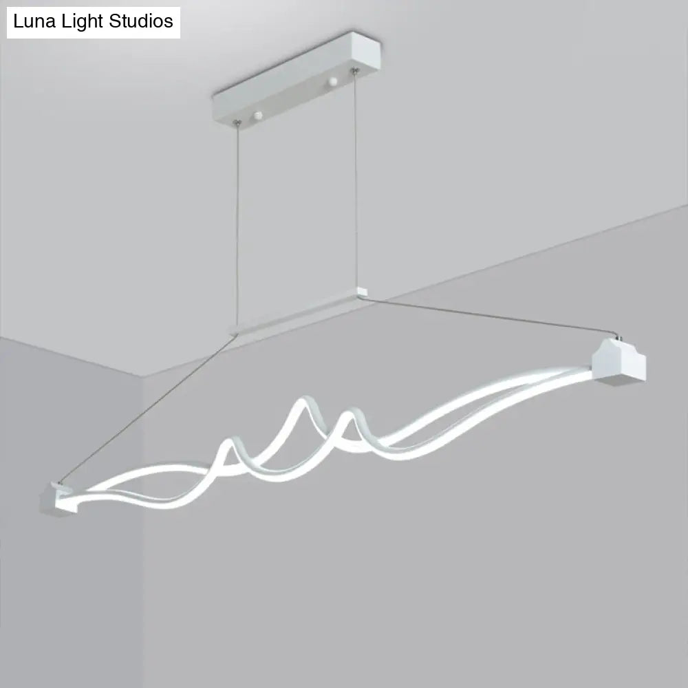 ديكوربايتس™ مصباح سقف LED حديث ملتوي على شكل جزيرة لغرفة الطعام المعدنية المعاصرة