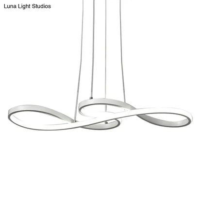 Modern Twisting Chandelier Pendant Light for Restaurants - Elegant Metal Suspended Lighting Fixture