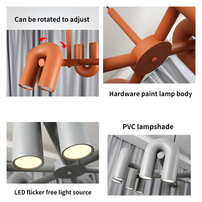 Modern U-Shaped LED Ceiling Chandelier - Chandelier