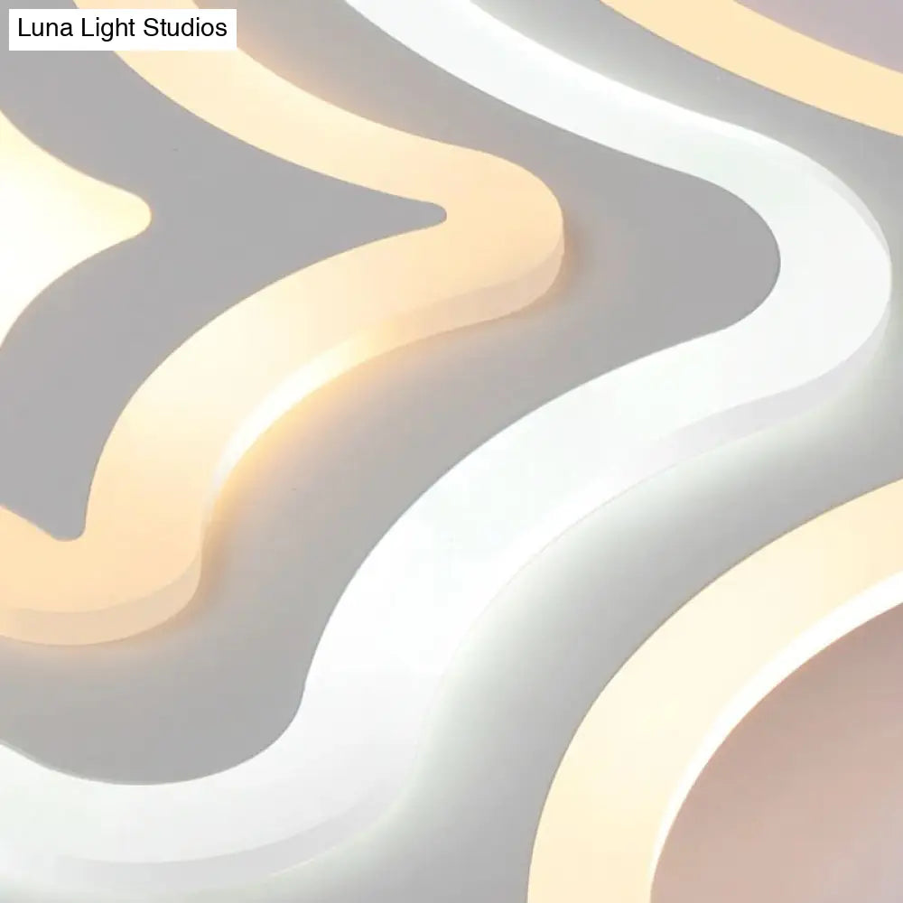 DecorBites™ DecorBites™ Modern Ultra-Thin LED Flush Mount Ceiling Light in White for Living Room - Starfish Style