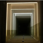 Modern warm white led window lighting decor hallway recessed strip light by decorbites runs along framed doorways