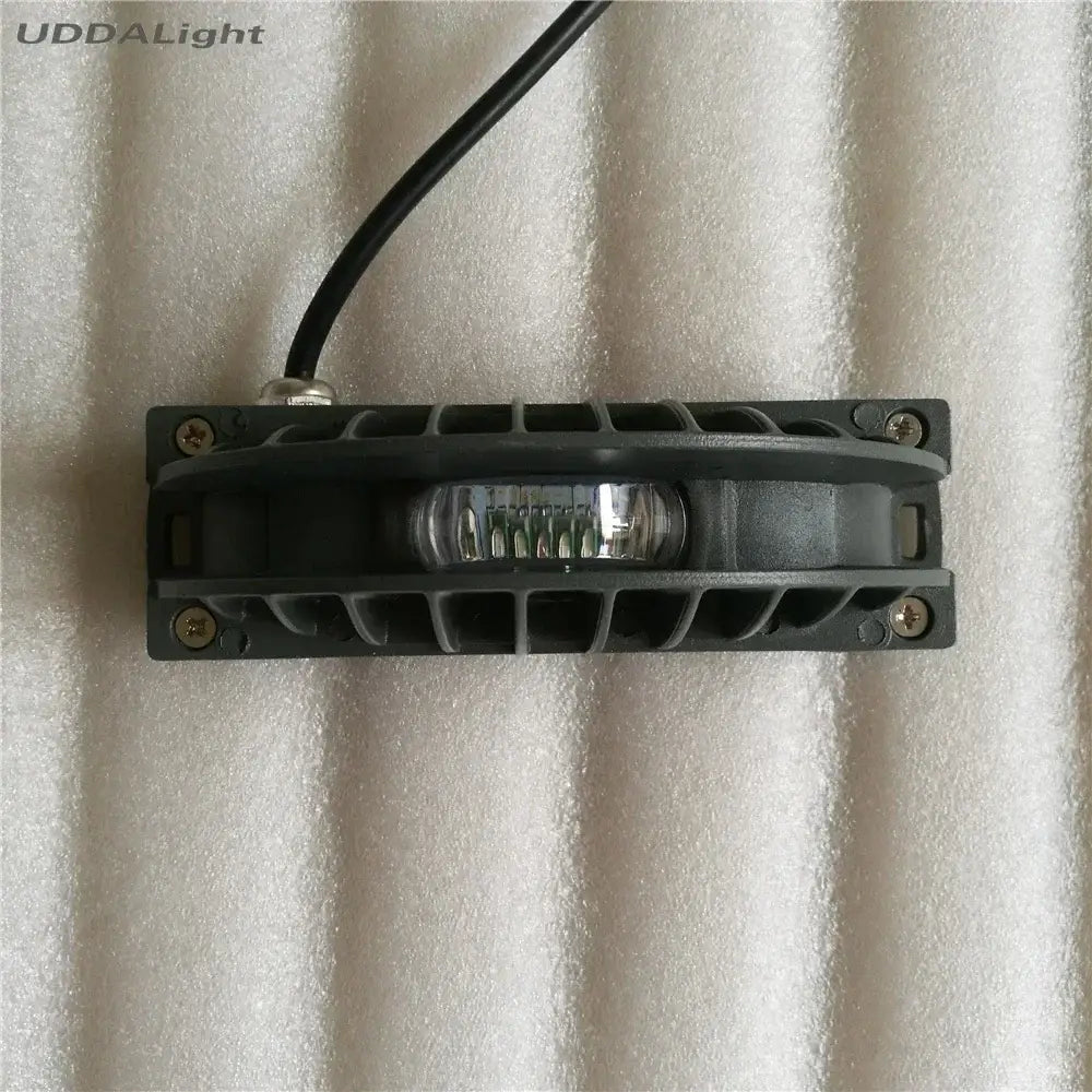 Black plastic led tail light with clear lens and bulb in rectangular housing for modern warm white led window lighting decorbites led window