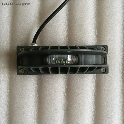 Black plastic led tail light with clear lens and bulb in rectangular housing for modern warm white led window lighting decorbites led window