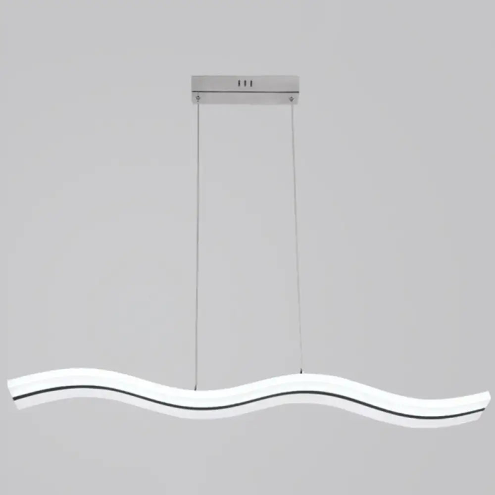 DecorBites sleek acrylic led pendant light fixture with white diffuser and chrome hardware for chic dining ambiance