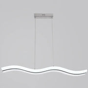 DecorBites sleek acrylic led pendant light fixture with white diffuser and chrome hardware for chic dining ambiance