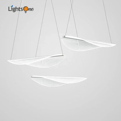 Modern white acrylic leaf pendant lights with sleek curved designs by decorbites for dining room pendant lights decor