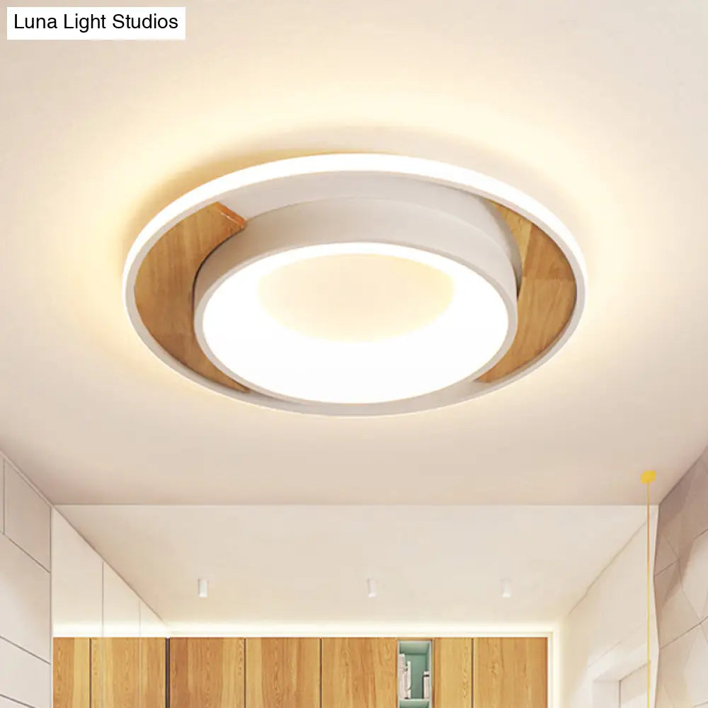 DecorBites™ DecorBites™ Modern White Acrylic LED Ceiling Light for Bedroom - 16"/19.5" Wide Round Flush Mount