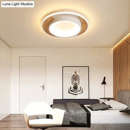 DecorBites™ DecorBites™ Modern White Acrylic LED Ceiling Light for Bedroom - 16"/19.5" Wide Round Flush Mount