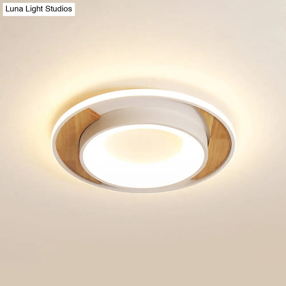 DecorBites™ DecorBites™ Modern White Acrylic LED Ceiling Light for Bedroom - 16"/19.5" Wide Round Flush Mount