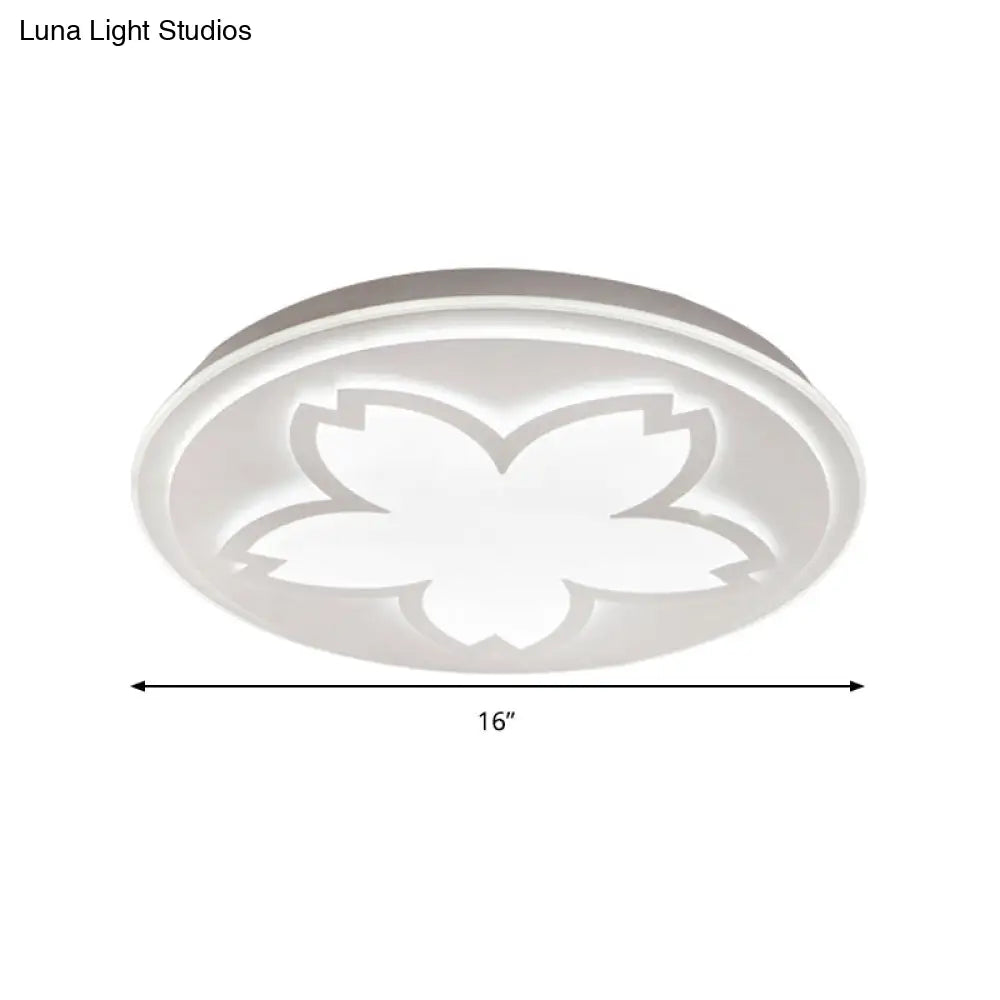 DecorBites™ DecorBites™ Modern White Acrylic LED Ceiling Light with Circular Petal Design for Kitchen