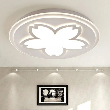 DecorBites™ DecorBites™ Modern White Acrylic LED Ceiling Light with Circular Petal Design for Kitchen