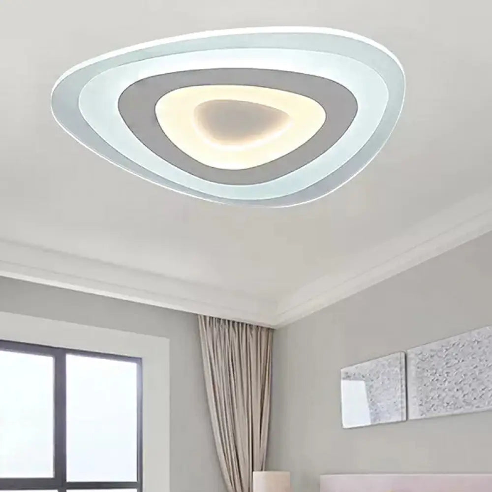 DecorBites™ DecorBites™ Modern White Acrylic LED Ceiling Mount Light - Triangle Design for Dining Room