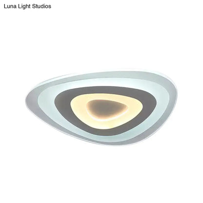 DecorBites™ DecorBites™ Modern White Acrylic LED Ceiling Mount Light - Triangle Design for Dining Room