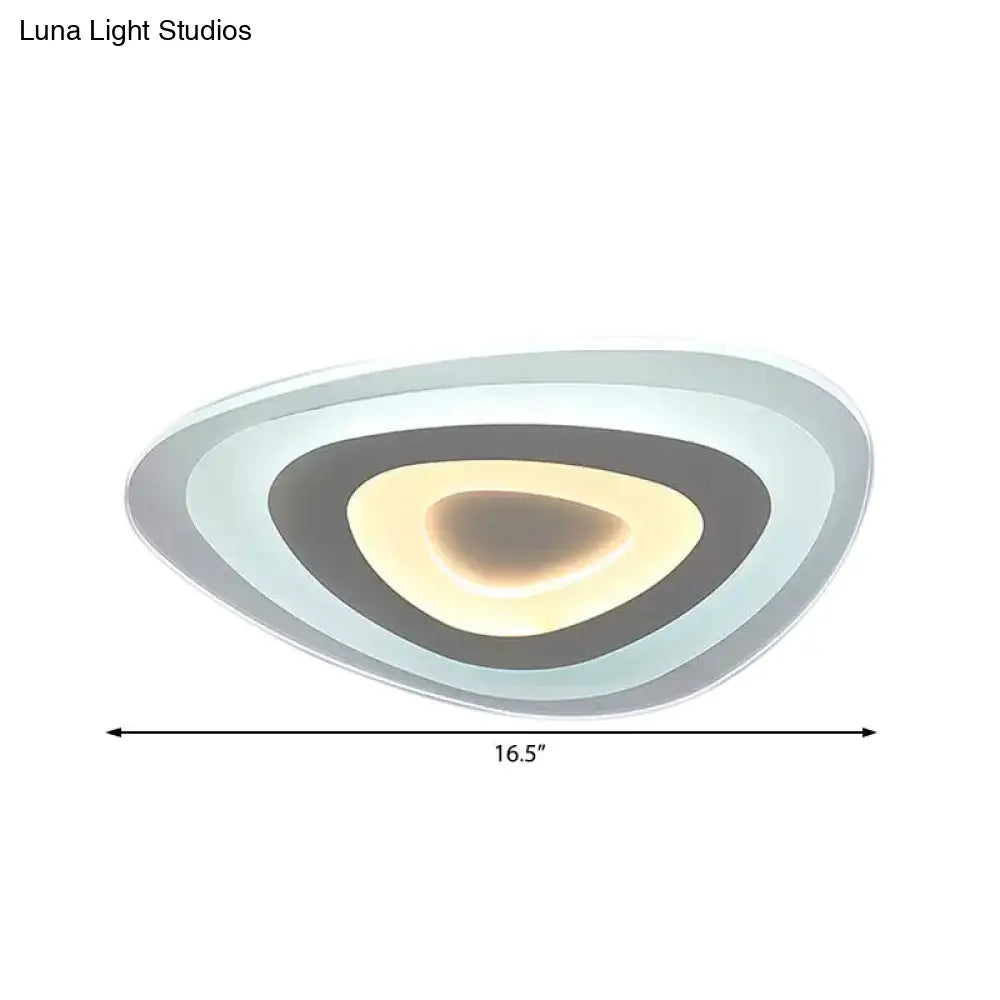 DecorBites™ DecorBites™ Modern White Acrylic LED Ceiling Mount Light - Triangle Design for Dining Room
