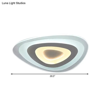 DecorBites™ DecorBites™ Modern White Acrylic LED Ceiling Mount Light - Triangle Design for Dining Room