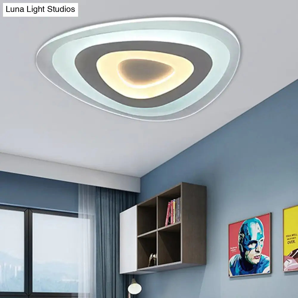 DecorBites™ DecorBites™ Modern White Acrylic LED Ceiling Mount Light - Triangle Design for Dining Room