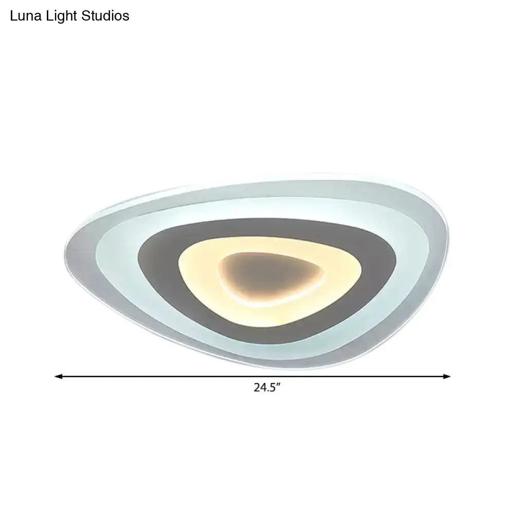 DecorBites™ DecorBites™ Modern White Acrylic LED Ceiling Mount Light - Triangle Design for Dining Room