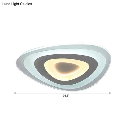 DecorBites™ DecorBites™ Modern White Acrylic LED Ceiling Mount Light - Triangle Design for Dining Room