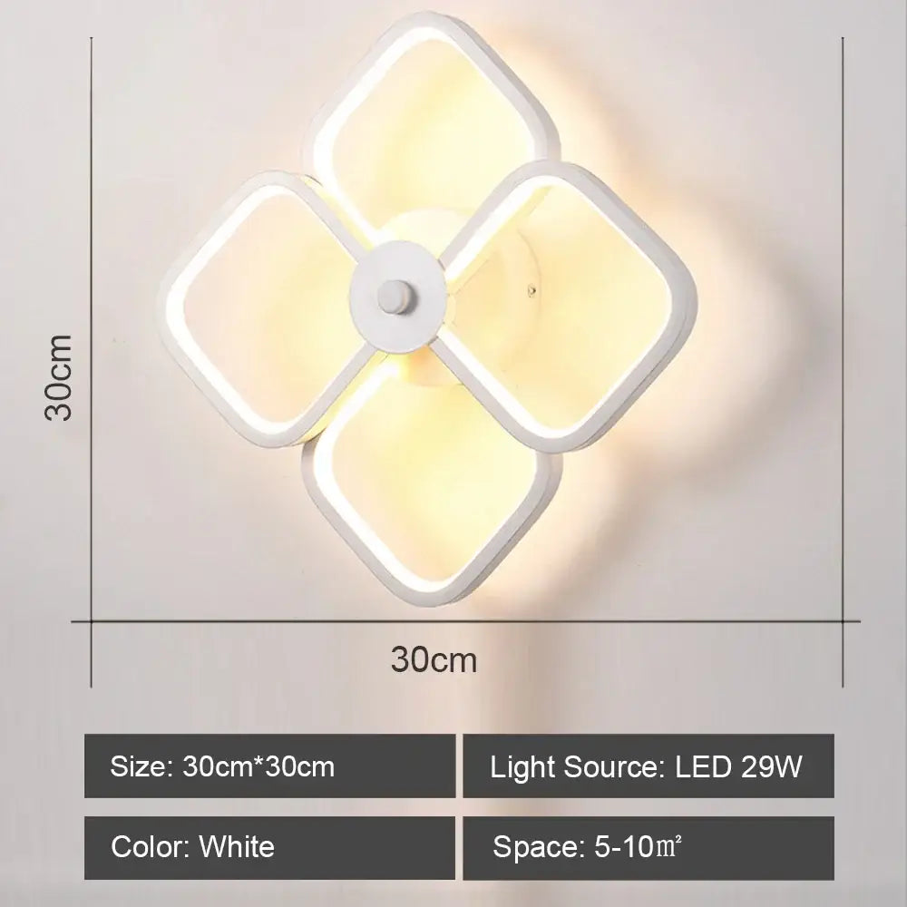 Modern white acrylic led wall sconce light with geometric diamond design for bedroom corridor decorbites led wall sconce