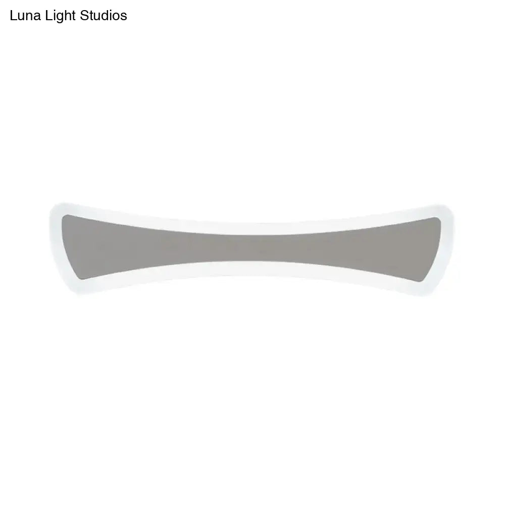 Modern white acrylic wall sconce lighting bathroom led mirror lamp with sleek gray and white curved led strip light 220v-240v 110v-120v