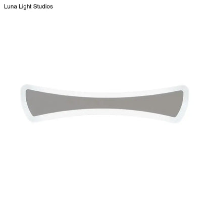 Modern white acrylic wall sconce lighting bathroom led mirror lamp with sleek gray and white curved led strip light 220v-240v 110v-120v