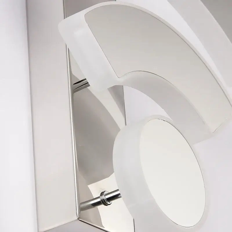 Modern white acrylic wifi wall light with sleek curved design and chrome metal mounting bracket for bedroom decorbites acrylic wifi