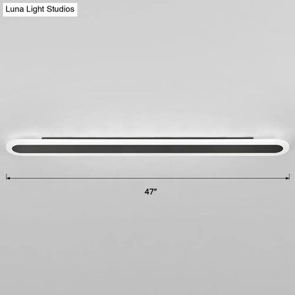 Modern white and black acrylic bar wall lamp with sleek linear design for corridor lighting 110v-120v 220v-240v