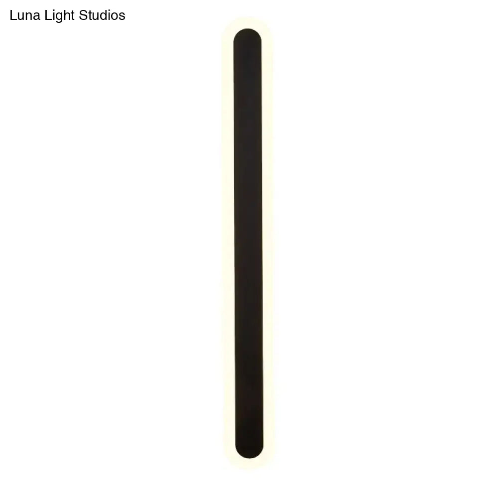 Black rectangular led wall lamp with modern acrylic bar design for corridor lighting 110v-120v 220v-240v use