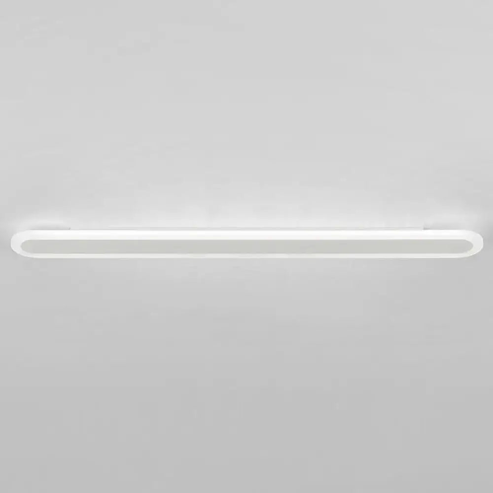 Minimalist white acrylic bar wall lamp with sleek oval led design for corridor use 110v-120v 220v-240v