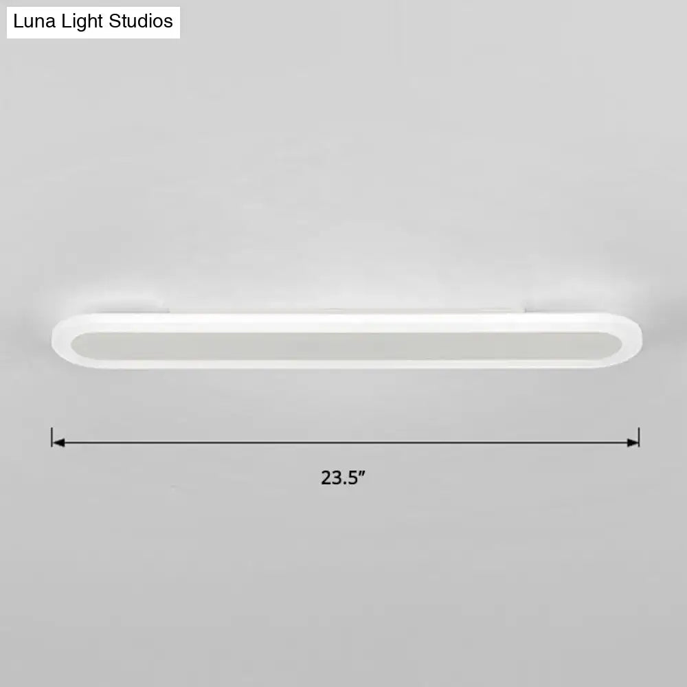 Modern white and black acrylic bar wall lamp with sleek 23.5-inch led ceiling light for 110v-120v 220v-240v use