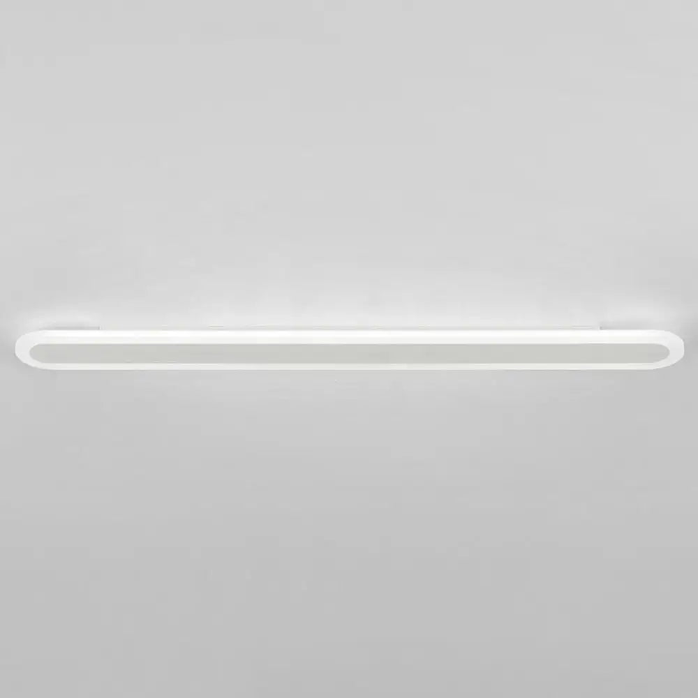 Modern white and black acrylic bar wall lamp with sleek elongated oval led ceiling light for 110v-120v 220v-240v use