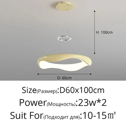 Modern cream-colored pendant lamp with sleek curved design and black chrome accents for dining room decorbites black chrome