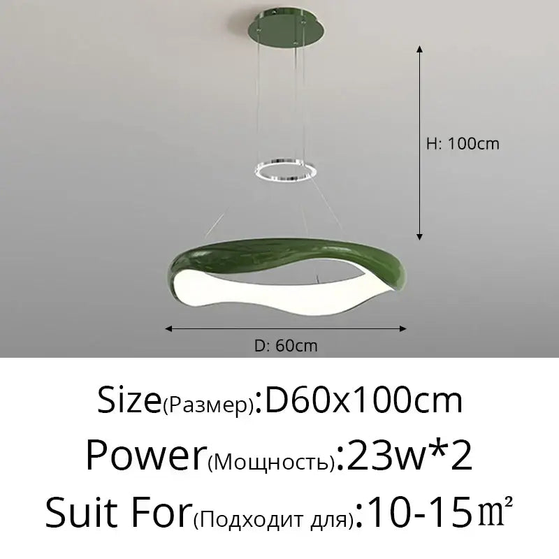 Modern white and black chrome pendant lamp with sleek green and white led curved design for dining room decorbites black chrome