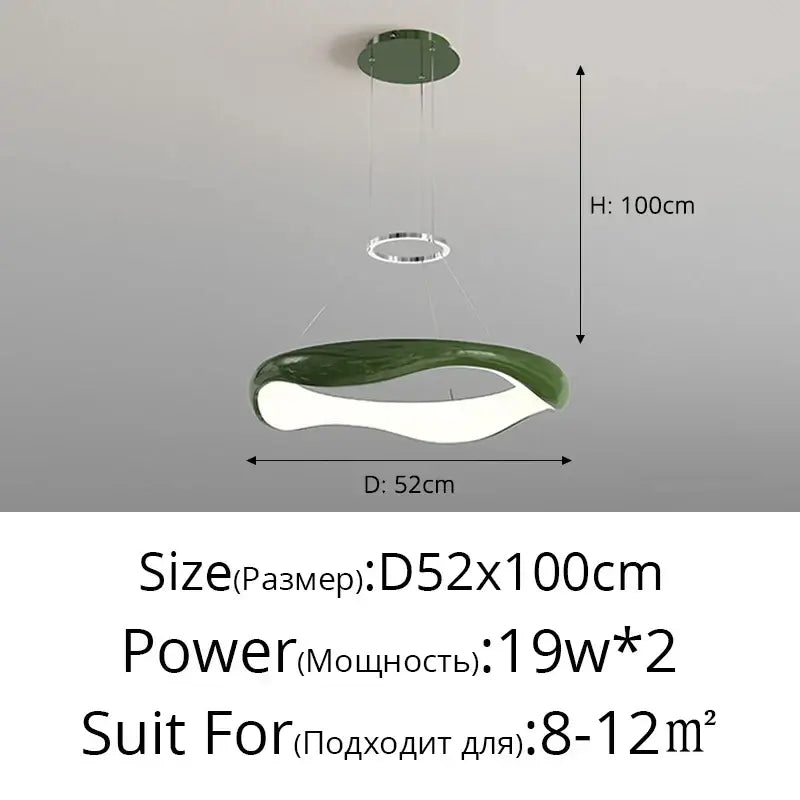 Modern green and white pendant lamp with sleek curved design featuring black chrome accents for dining room decorbites black chrome