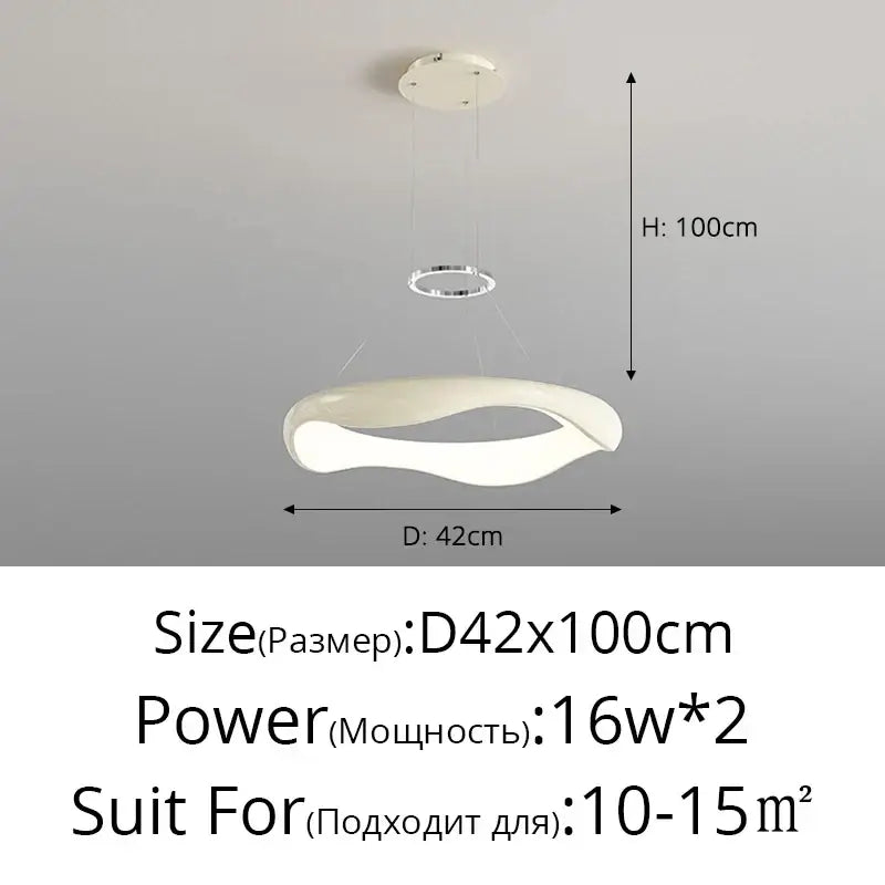 Modern white and black chrome pendant lamp with a sleek curved design and minimalist circular top for dining room decorbites black chrome