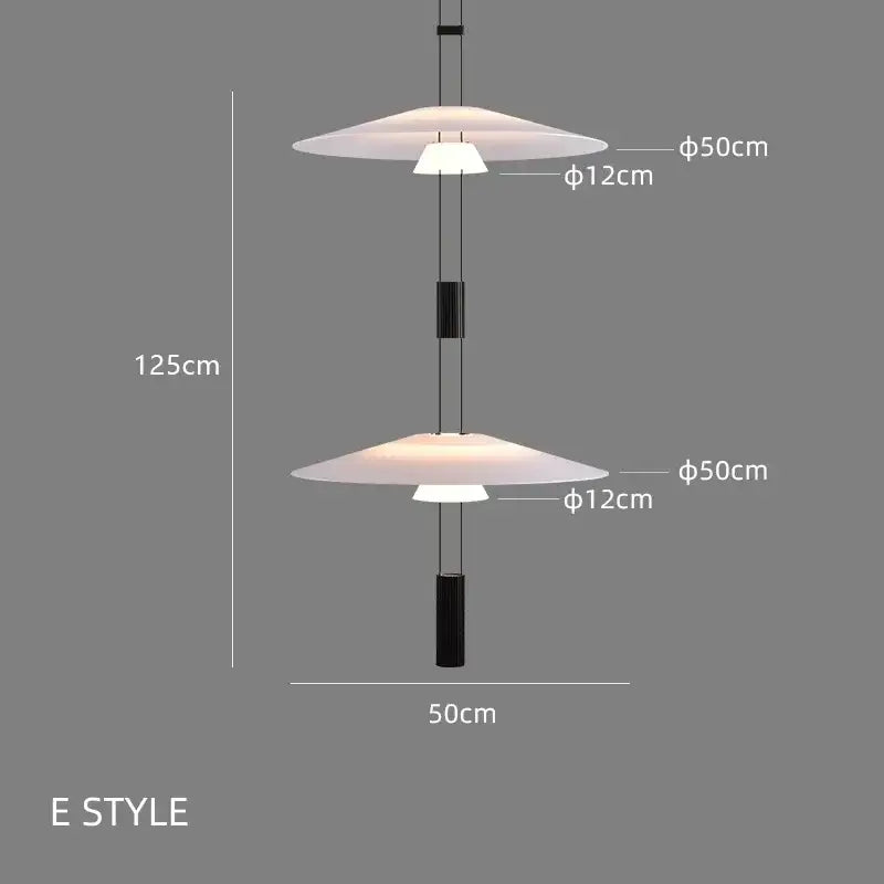 Modern white and black circular pendant light with frosted glass shades and black fixtures decorbites circular pendant light