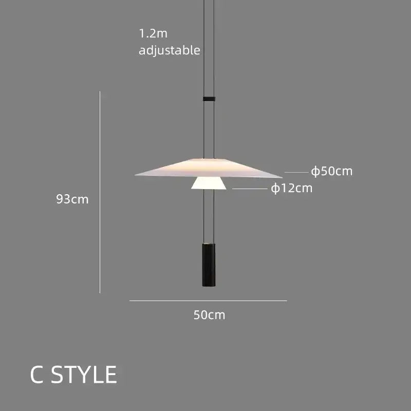 Modern black and white decorbites circular pendant light with sleek adjustable tiered design for dining room decor
