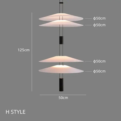 Modern white and black circular pendant light with four frosted glass shades on black rods for dining room decorbites circular pendant