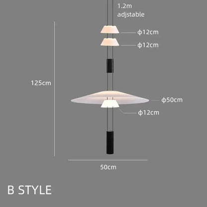 Modern white and black circular pendant light with a sleek black frame and three translucent disc shades for dining room decorbites circular pendant