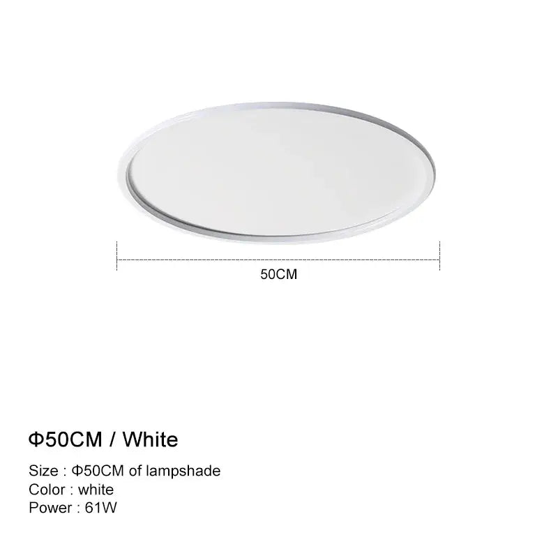 Modern white and black decorbites dimmable led ceiling light with sleek design 50cm diameter for living room decor