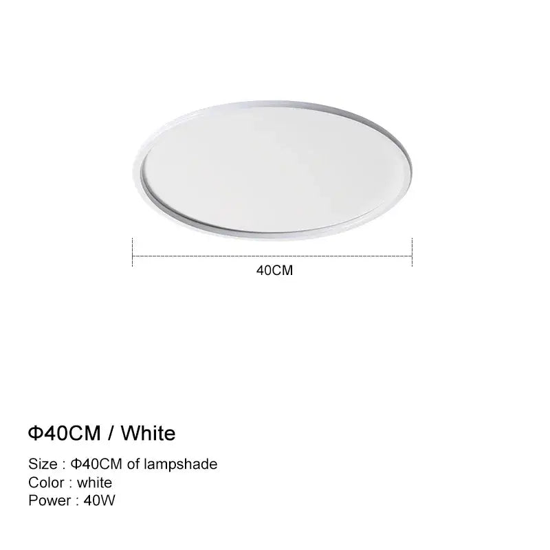 Modern white and black decorbites dimmable led ceiling light with white circular lampshade for living room decor