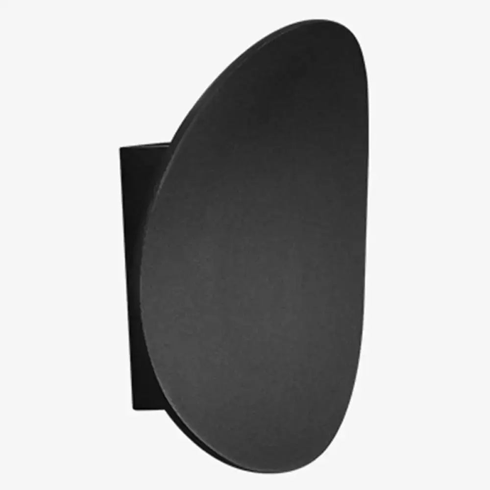 Modern style black matte wall sconce with sleek oval design perfect for bedroom led spotlight lighting