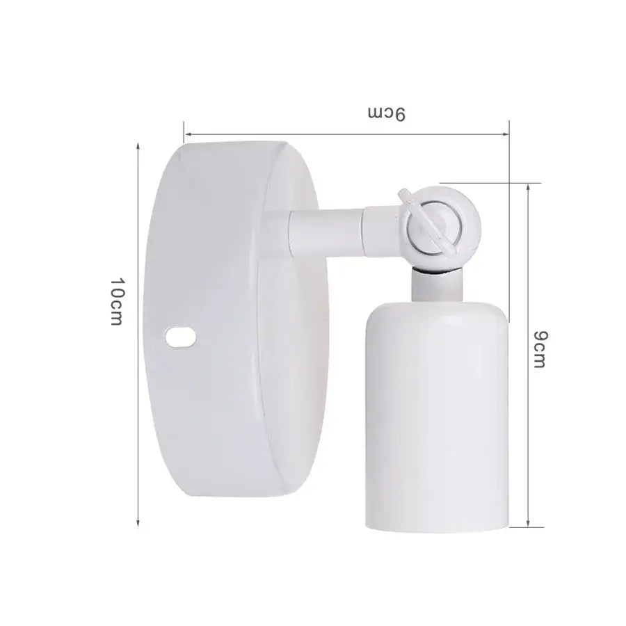 Modern white wall lamp with adjustable spotlight and smooth plastic finish for decorbites iron wood led bedroom sconce