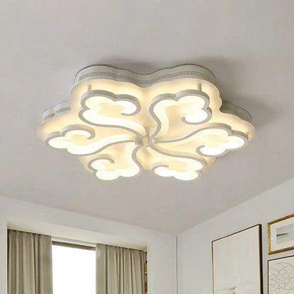 DecorBites™ DecorBites™ Modern White Auspicious Cloud LED Semi Flush Acrylic Ceiling Light for Living Room
