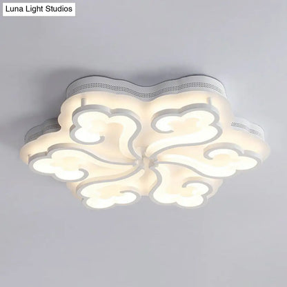 DecorBites™ DecorBites™ Modern White Auspicious Cloud LED Semi Flush Acrylic Ceiling Light for Living Room