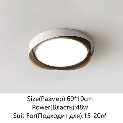 Modern white and black dimmable led chandelier with circular white ring and warm metallic accent for living room decorbites dimmable led