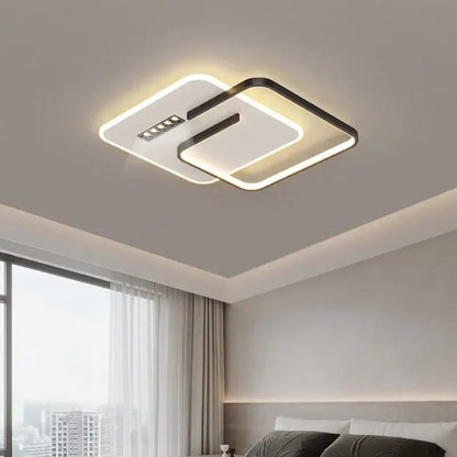 Modern white and black grille led chandeliers with integrated warm led lighting for living room decorbites grille led design