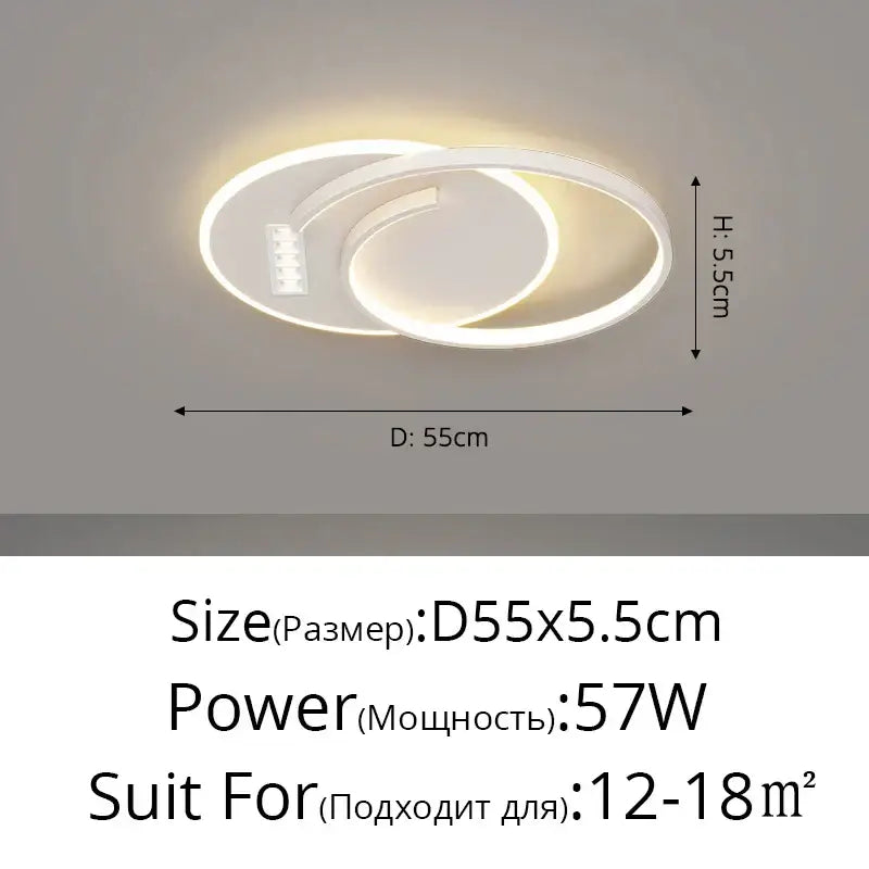 Modern white and black grille led chandelier with sleek intertwined circular design for living room decorbites grille led