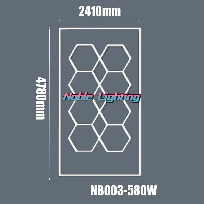 Modern white and black hexagon led ceiling light by noble lighting model nb003-580w decorbites hexagon led design